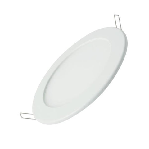 Lampara de tubo super fino LED E6(12W,3000K,Φ150-160mm,Marco color blanco,Circular,Empotrar,Cerramiento)