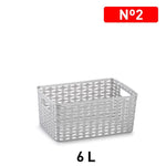 CESTA RATTAN No 2 6 L 29 x 19,5 CM PLATA