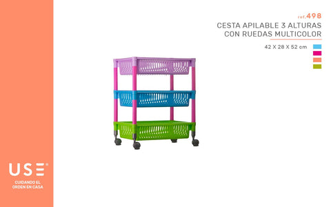 CESTA APILABLE MULTICOLOR