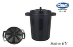 CUBO BASURA CON TAPA 50L NEGRO