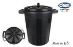 CUBO BASURA CON TAPA 70L NEGRO