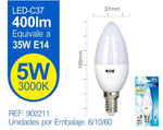 LED VELA C35 5W E14 LUZ CáLIDA