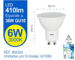 LED GU10 6W LUZ CáLIDA