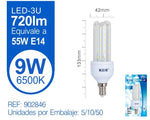 LED 3U 9W E14 LUZ FRíA