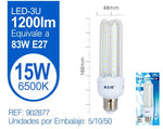 LED 3U 15W E27 LUZ FRíA