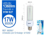 LED 3U 17W E27 LUZ FRíA