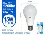 LED ESTáNDAR A60 15W E27 LUZ FRíA