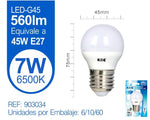 LED ESFéRICA G45 7W E27 LUZ FRíA