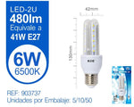 LED 2U 6W E27 LUZ FRíA