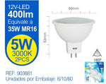 LED MR16 5W LUZ CáLIDA X2