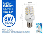 LED ESPIRAL 8W E27 LUZ FRIA