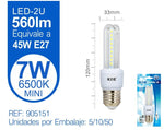 LED 2U MINI 7W E27 LUZ FRíA