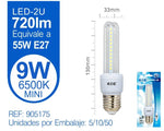 LED 2U MINI 9W E27 LUZ FRíA