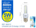 LED 2U MINI 5W E27 LUZ CáLIDA