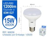 LED REFLECTORA R80 15W  E27 LUZ FRIA