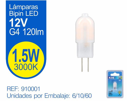 LED 12V G4 1.5W LUZ CáLIDA