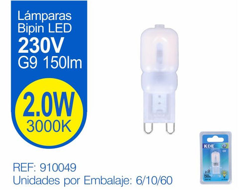 LED 230V G9 2W LUZ CáLIDA