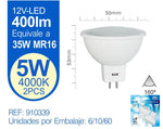 LED MR16 5W LUZ NATURAL X2