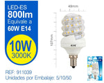 LED ESPIRAL 10W E14 LUZ CALIDA