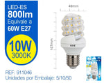 LED ESPIRAL 10W E27 LUZ CALIDA