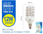 LED ESPIRAL 12W E14 LUZ CALIDA