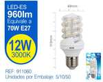 LED ESPIRAL 12W E27 LUZ CALIDA