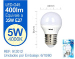 LED ESFéRICA G45 5W E27 LUZ NATURAL